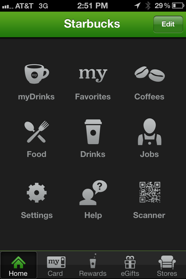 Starbucks App Interface